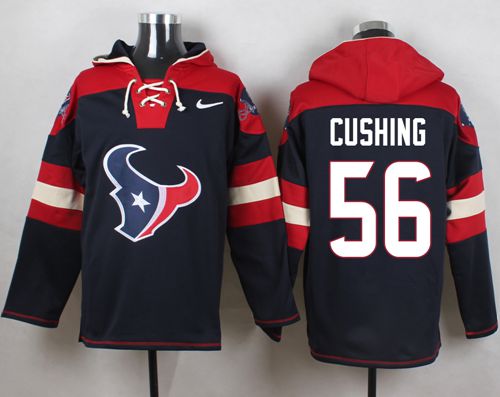 Nike Texans #56 Brian Cushing Navy Blue Player Pullover NFL Hoodie - Click Image to Close